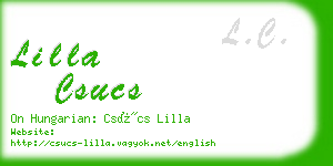 lilla csucs business card